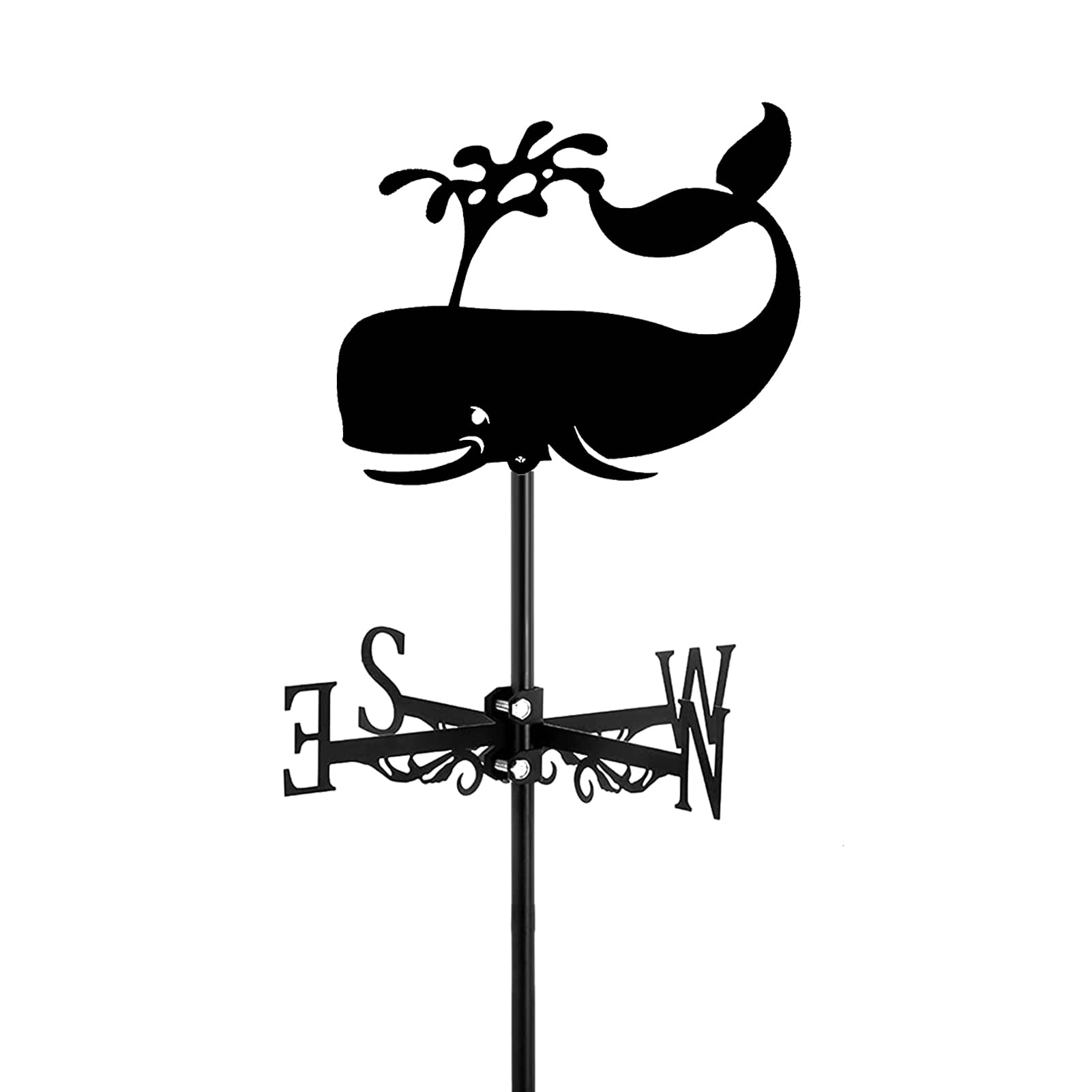 Amazon.co.jp: 風見鶏クジラステンレス鋼風見鶏、地面のスパイク